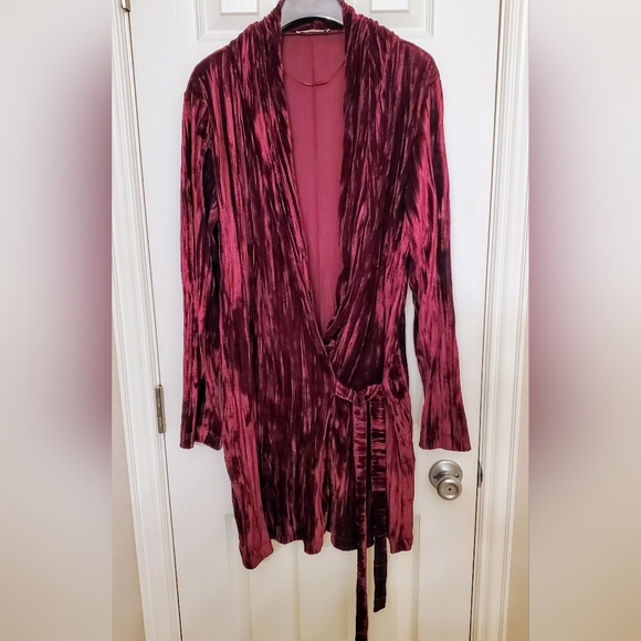 ZARA - Velvet Faux Wrap Dress - Picture 2 of 3